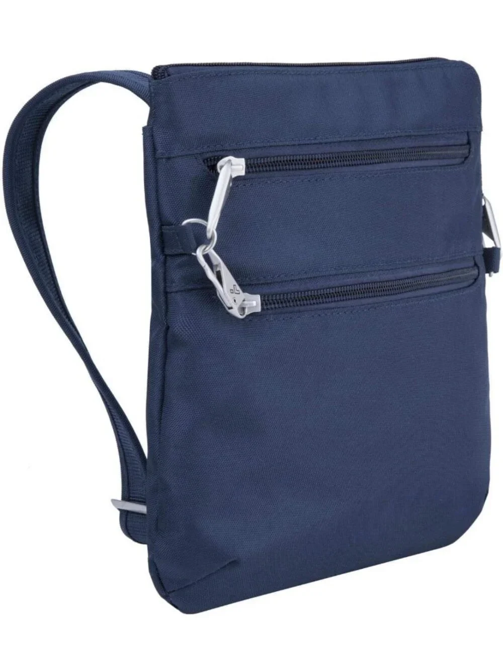 Anti-Theft Classic Slim Double Zip Crossbody Bag for Travel & Everyday Use